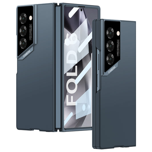 GKK For Samsung Galaxy Z Fold6 5G Case Ultra-Thin PC Phone Case with HD Tempered Glass Screen Protector - Green