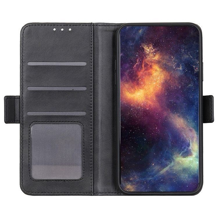 For Samsung Galaxy S24 FE Case Shockproof Leather Wallet Stand Phone Cover - Black
