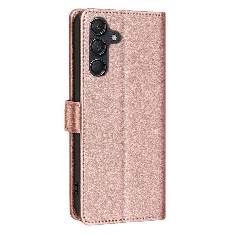 BINFEN COLOR BF32 For Samsung Galaxy M55 5G / C55 5G / F55 5G RFID Blocking PU Leather Phone Case Cover - Rose Gold