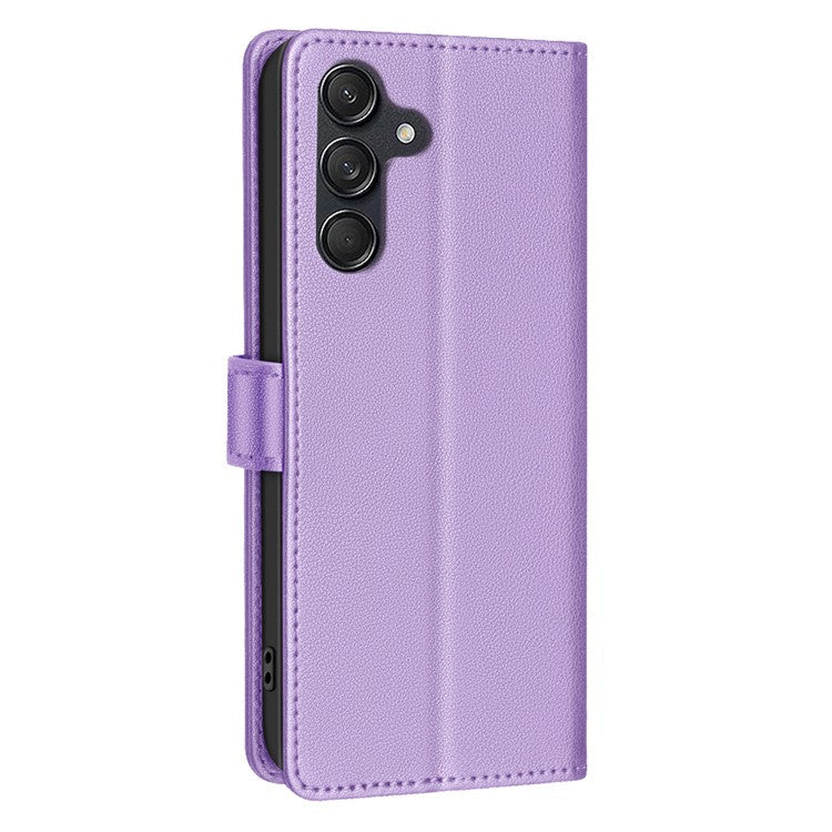 BINFEN COLOR BF32 For Samsung Galaxy M55 5G / C55 5G / F55 5G RFID Blocking PU Leather Phone Case Cover - Purple