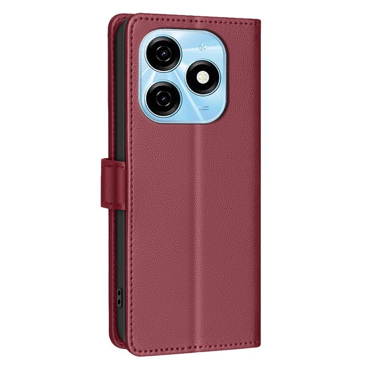 BINFEN COLOR BF32 For TECNO Spark 20 Case RFID Blocking Shockproof Leather Cover - Red