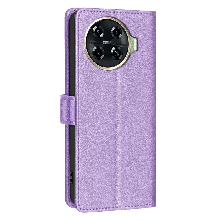 BINFEN COLOR BF32 For TECNO Spark 20 Pro+ Case Leather Flip Cover RFID Blocking - Purple