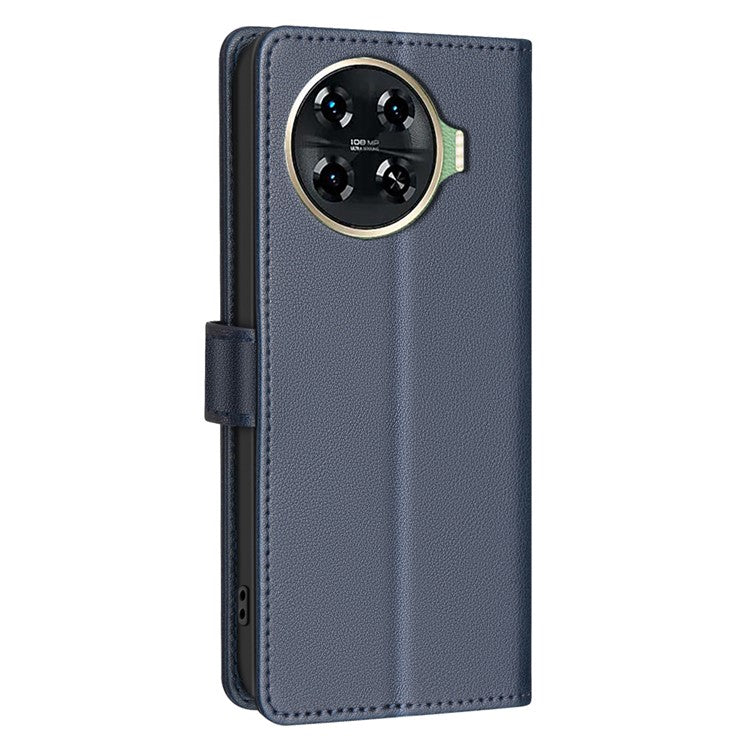 BINFEN COLOR BF32 For TECNO Spark 20 Pro+ Case Leather Flip Cover RFID Blocking - Blue