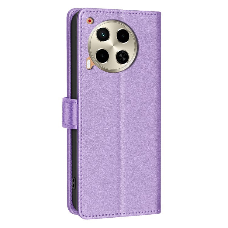 BINFEN COLOR BF32 For TECNO Camon 30 4G / 5G Phone Case RFID Blocking Magnetic Clasp Leather Cover - Purple
