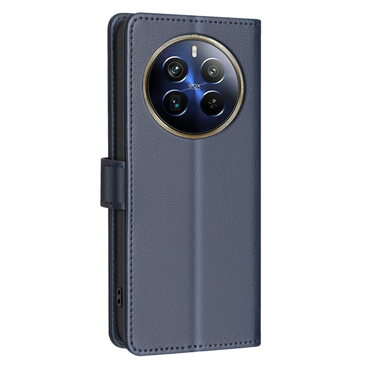 BINFEN COLOR BF32 For Realme 12 Pro+ 5G / 12 Pro 5G Phone Case Litchi Texture RFID Blocking Leather Phone Cover - Blue