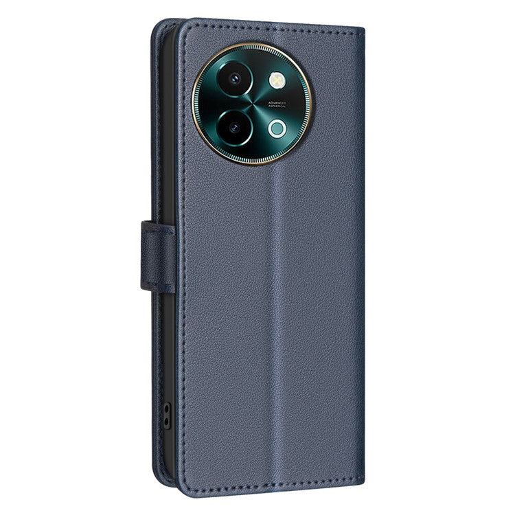 BINFEN COLOR BF32 For vivo Y38 5G / Y200i 5G Phone Case Litchi Texture RFID Blocking Leather Phone Cover - Blue