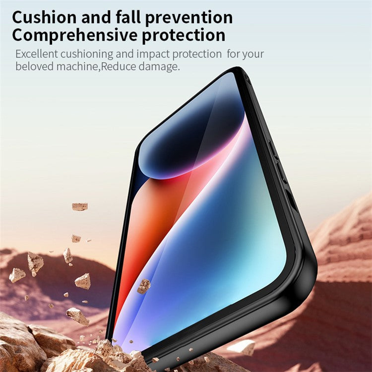 For Samsung Galaxy F15 5G Matte Phone Case TPU+PU Phone Cover Work with Magnetic Car Holder - Purple