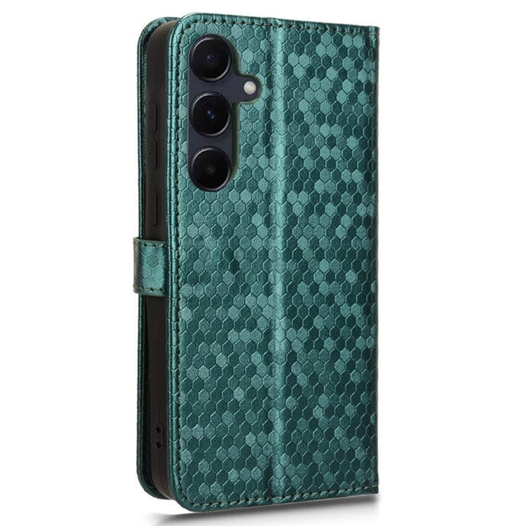 For Samsung Galaxy F55 5G  /  M55 5G  /  C55 5G	 Case Dot Pattern PU Leather Folio Flip Wallet Phone Cover - Green