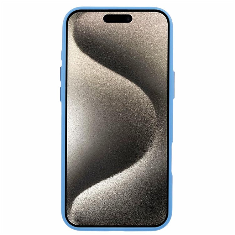 For iPhone 16 Cover Skin-Feel Matte Anti-Scratch PC+TPU Phone Case - Sky Blue