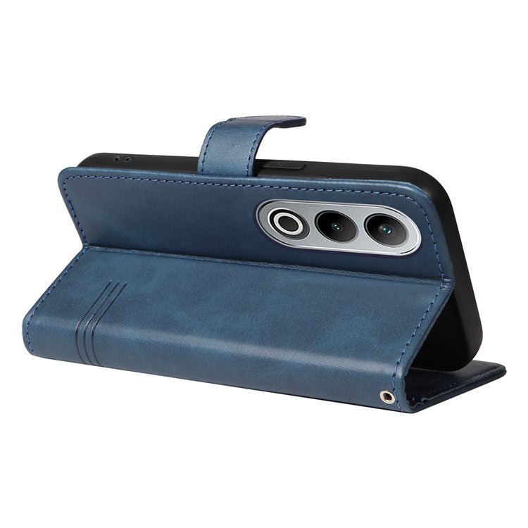For OnePlus Nord CE4 5G Case T-Shaped Lines PU Leather Wallet Stand Phone Cover - Blue