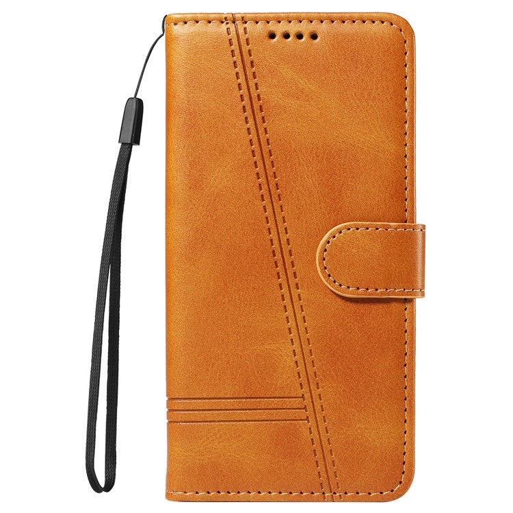For Google Pixel 8a Wallet Case Flip Folio Leather Cell Phone Cover - Yellow
