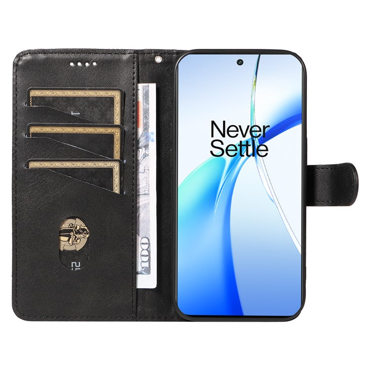 For OnePlus Ace 3V 5G Case Wallet PU Leather Cell Phone Cover Magnetic Closure - Black