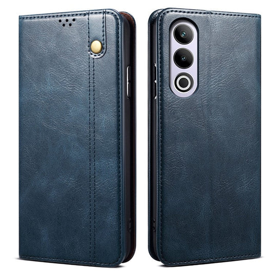 For OnePlus Ace 3V 5G Case Wallet Leather Phone Cover Stand Hidden Magnetic Adsorption - Blue