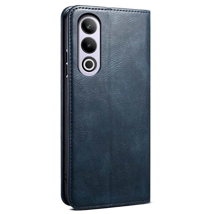 For OnePlus Ace 3V 5G Case Wallet Leather Phone Cover Stand Hidden Magnetic Adsorption - Blue