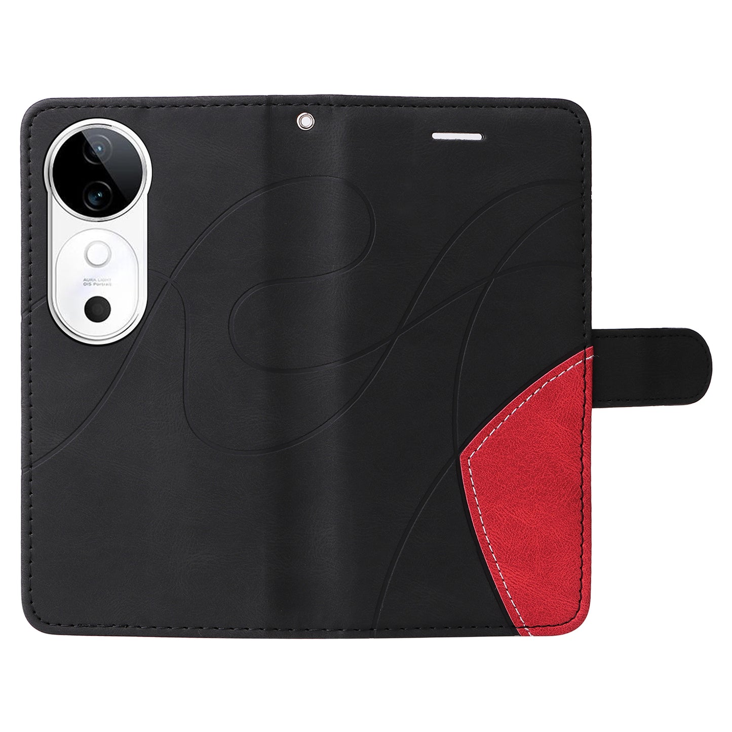 KT Leather Series-1 For vivo S19 5G / V40 5G Case PU Leather Dual Color Phone Cover - Black