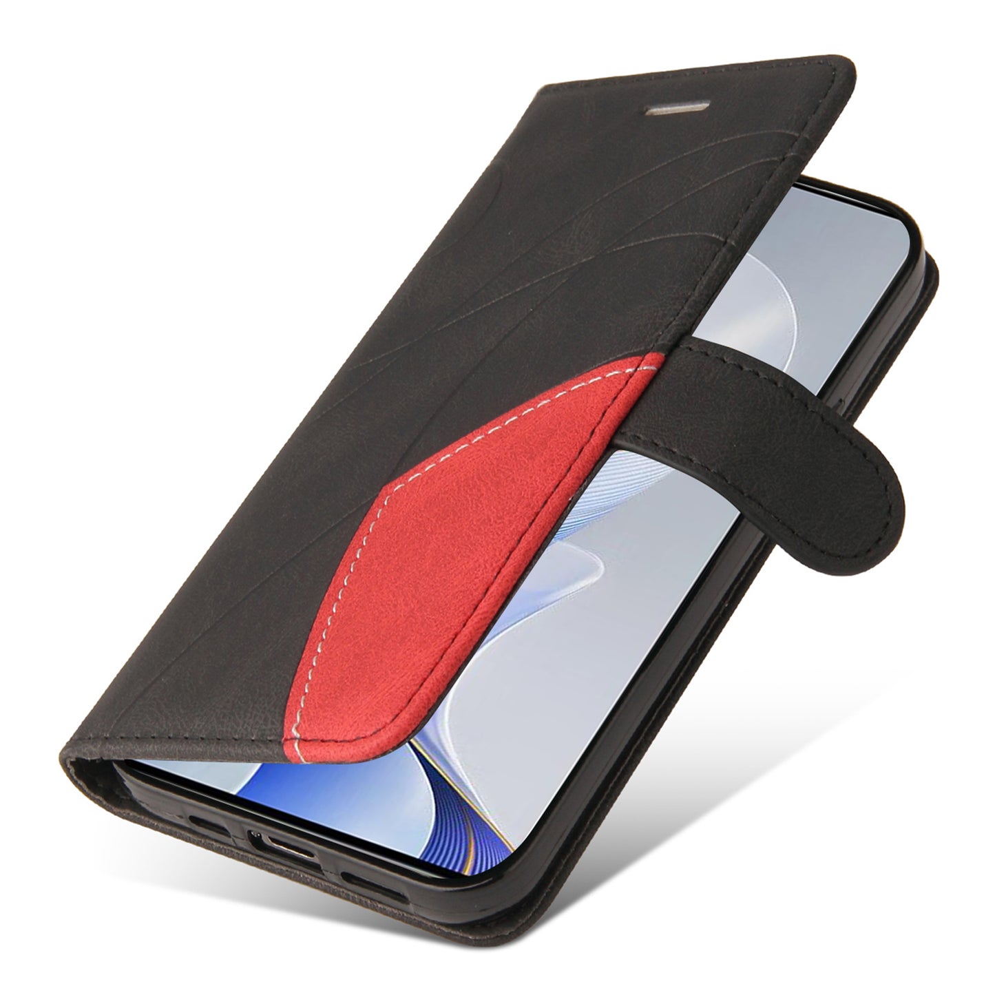 KT Leather Series-1 For vivo S19 5G / V40 5G Case PU Leather Dual Color Phone Cover - Black