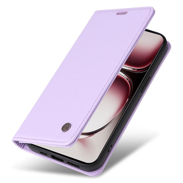 YIKATU YK-001 For Oppo Reno12 5G (Global) Case Wallet Leather Phone Cover Folio Strong Magnetic Closure - Light Purple