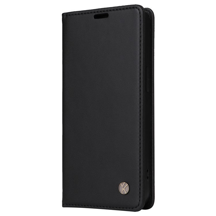 YIKATU YK-001 For Oppo Reno12 Pro 5G (China) / (Global) Case Leather Magnetic Auto-absorbed Phone Cover - Black