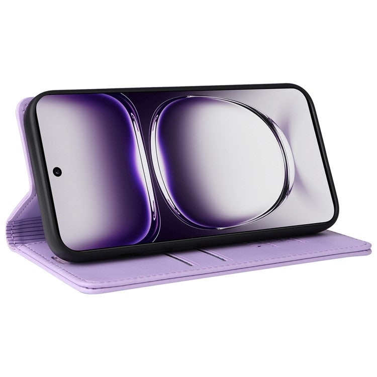 YIKATU YK-001 For Oppo Reno12 Pro 5G (China) / (Global) Case Leather Magnetic Auto-absorbed Phone Cover - Light Purple