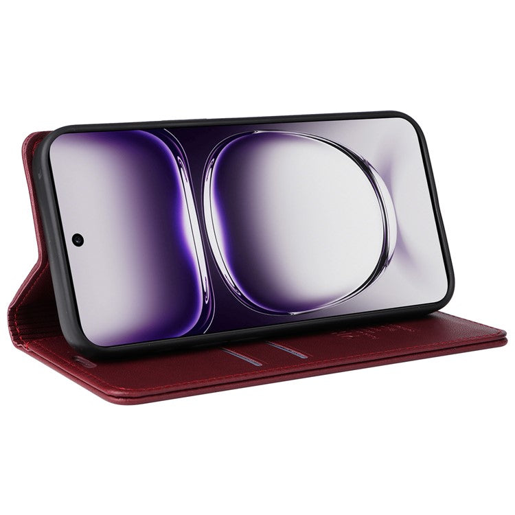 YIKATU YK-001 For Oppo Reno12 Pro 5G (China) / (Global) Case Leather Magnetic Auto-absorbed Phone Cover - Wine Red