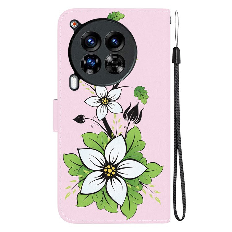 For TECNO Camon 30 Premier 5G Stand Wallet Case Pattern Print Leather Phone Cover - Lily