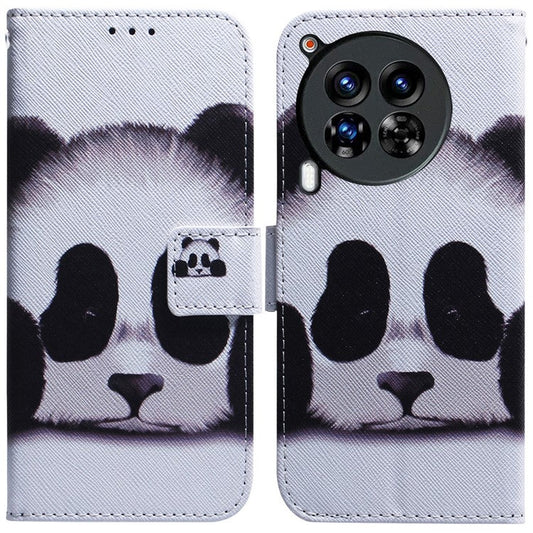 For TECNO Camon 30 Premier 5G Phone Case Pattern Print Anti-Drop PU Leather Flip Wallet Cover - Panda