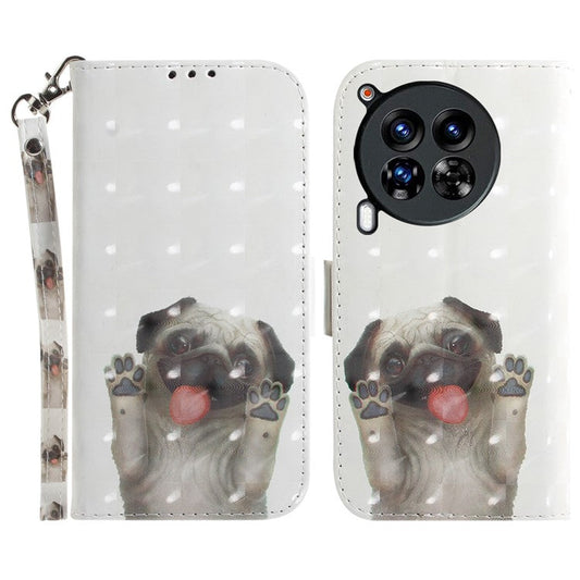 For TECNO Camon 30 Premier 5G Case Pattern Print PU Leather Wallet Phone Cover - Pug