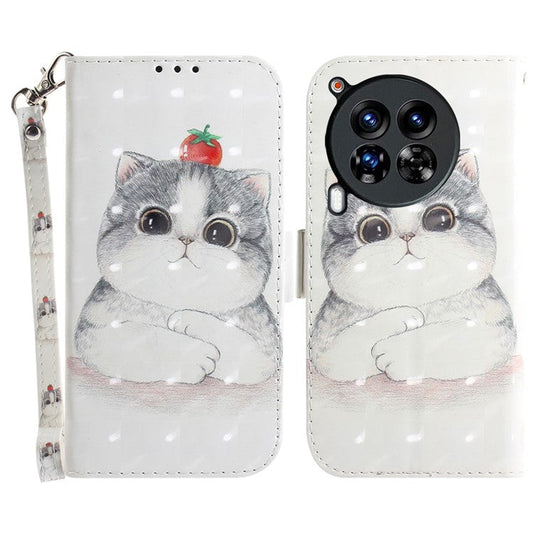 For TECNO Camon 30 Premier 5G Case Pattern Print PU Leather Wallet Phone Cover - Cute Cat