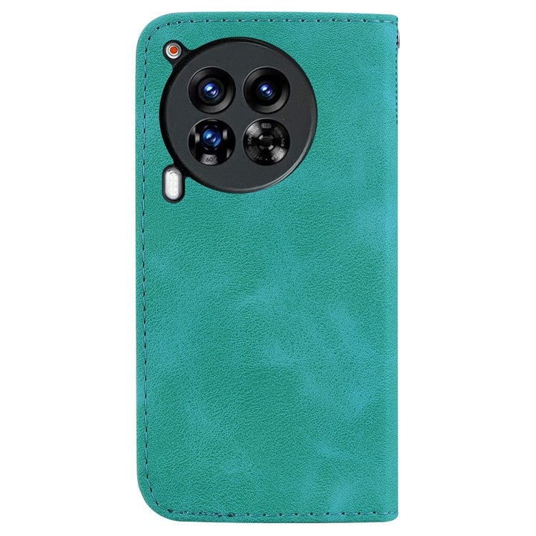 For TECNO Camon 30 Premier 5G Wallet Case Pattern Imprint Leather Stand Phone Cover - Green
