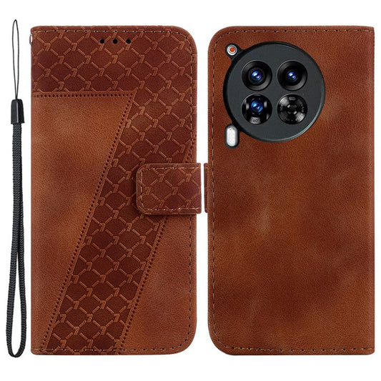 For TECNO Camon 30 Premier 5G Wallet Case Pattern Imprint Leather Stand Phone Cover - Brown