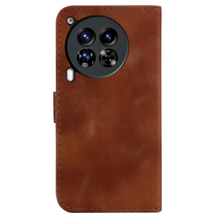 For TECNO Camon 30 Premier 5G Wallet Case Pattern Imprint Leather Stand Phone Cover - Brown