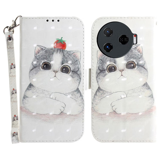 For TECNO Camon 30 Pro 5G Wallet Case Pattern Print PU Leather Stand Phone Cover - Cute Cat