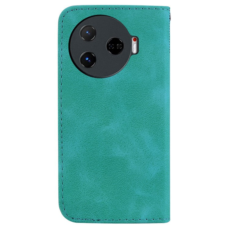 For TECNO Camon 30 Pro 5G Stand Case Pattern Imprint Leather Phone Cover with Wallet - Green
