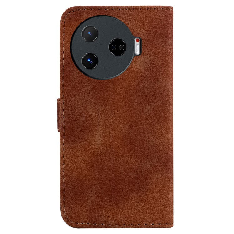 For TECNO Camon 30 Pro 5G Stand Case Pattern Imprint Leather Phone Cover with Wallet - Brown