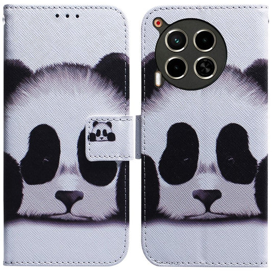 For TECNO Camon 30 4G / 30 5G Case Pattern Print Anti-Drop PU Leather Wallet Phone Cover - Panda