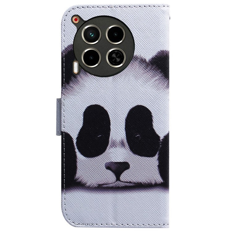 For TECNO Camon 30 4G / 30 5G Case Pattern Print Anti-Drop PU Leather Wallet Phone Cover - Panda