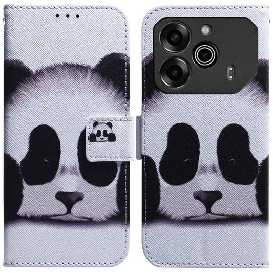 For TECNO Pova 6 5G / 6 Pro 5G Wallet Phone Case Pattern Print PU Leather Flip Cover - Panda