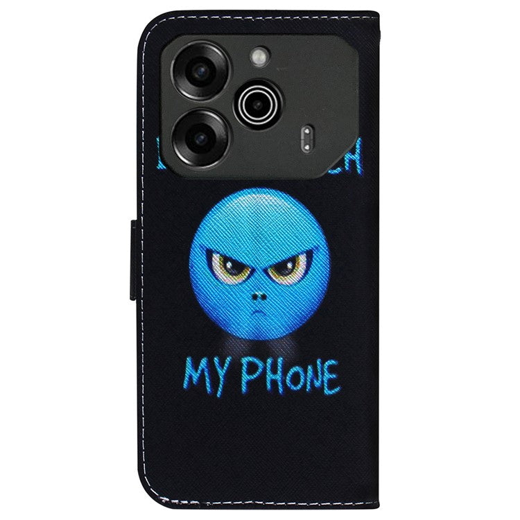 For TECNO Pova 6 5G / 6 Pro 5G Wallet Phone Case Pattern Print PU Leather Flip Cover - Don't Touch My Phone