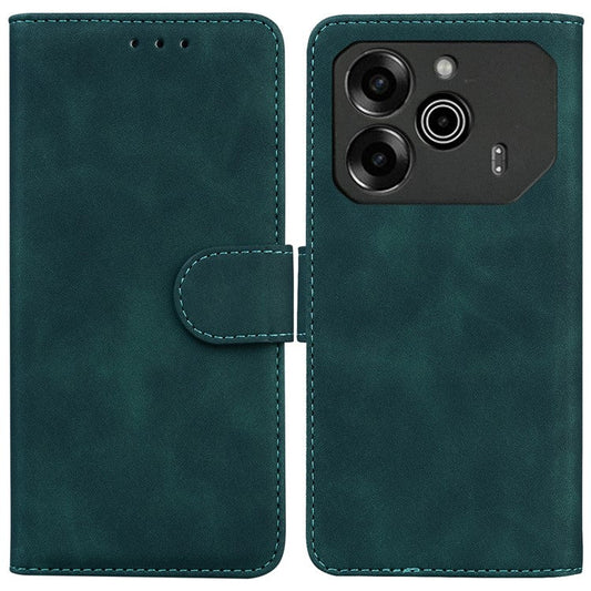For TECNO Pova 6 5G / 6 Pro 5G Stand Phone Case Solid Color Leather Phone Cover - Green