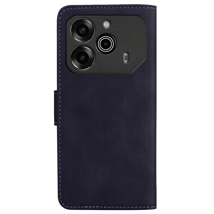 For TECNO Pova 6 5G / 6 Pro 5G Stand Phone Case Solid Color Leather Phone Cover - Black