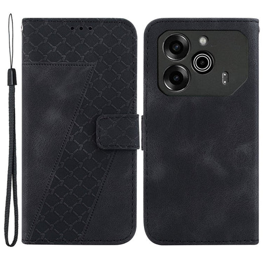 For TECNO Pova 6 5G / 6 Pro 5G Stand Case Pattern Imprint Leather Wallet Phone Cover - Blue