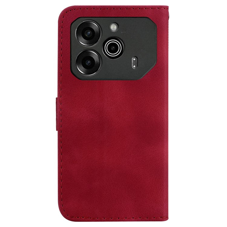 For TECNO Pova 6 5G / 6 Pro 5G Stand Case Pattern Imprint Leather Wallet Phone Cover - Red
