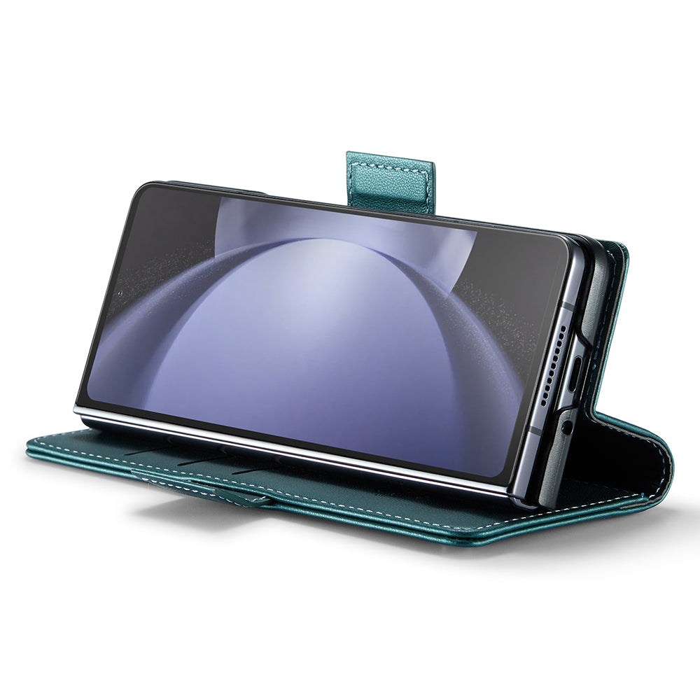 CASEME 023 Series For Samsung Galaxy Z Fold6 5G Case RFID Blocking Wallet Stand Phone Cover - Green