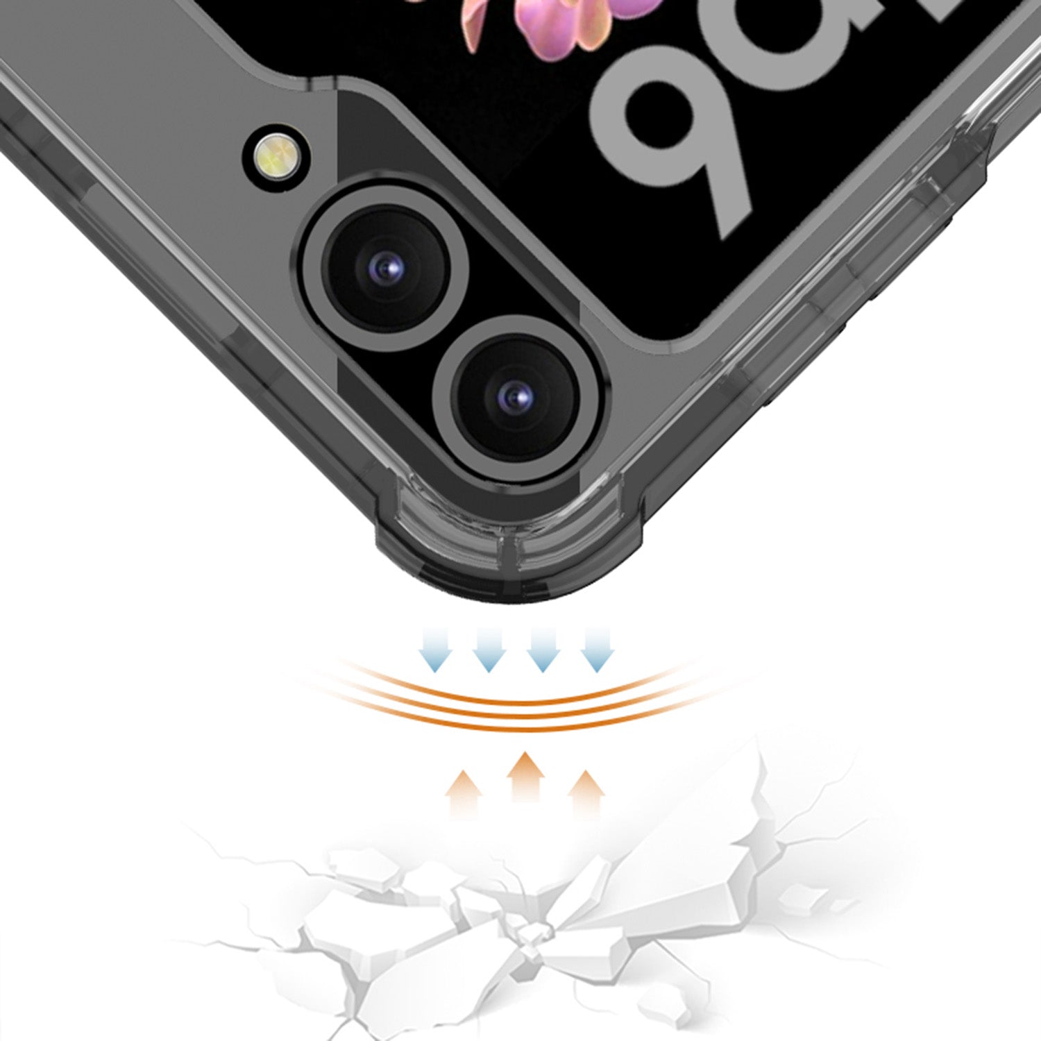 GKK For Samsung Galaxy Z Flip6 5G Airbag Cushion Phone Cases TPU+PC Folding Cover Magnetic Phone Shell - Transparent