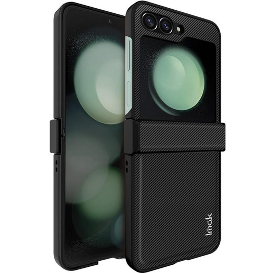 IMAK Ruiyi Series for Samsung Galaxy Z Flip7 FE 5G / Z Flip6 5G Case Leather+PC Phone Cover Carbon Fiber Texture