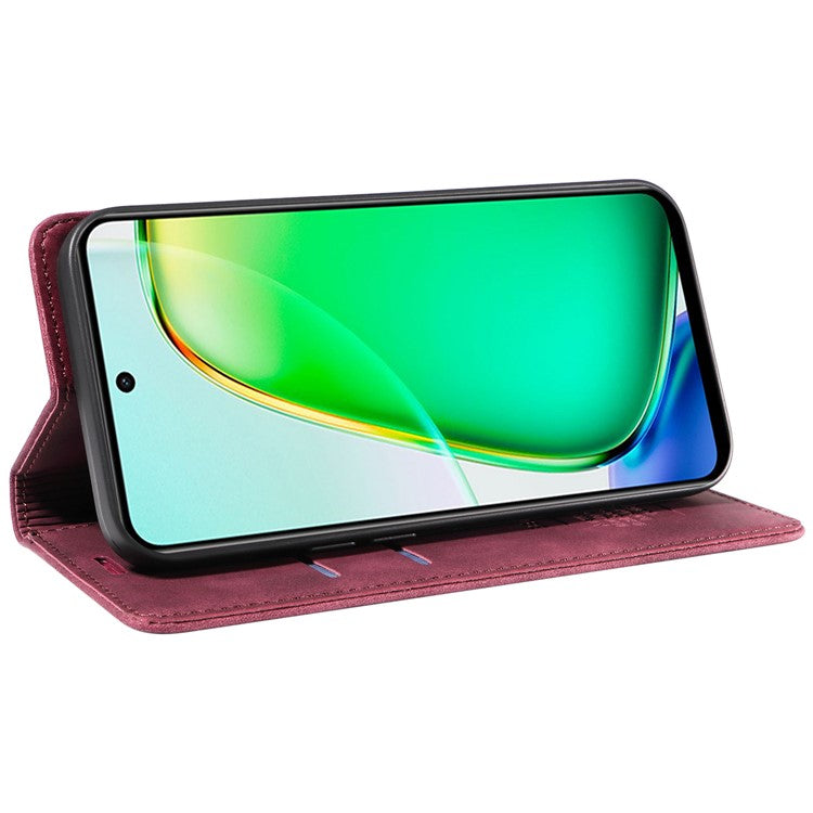 BETOPNICE 003 For vivo Y28 4G / iQOO Z9x 5G Case RFID Blocking Leather Phone Cover - Red