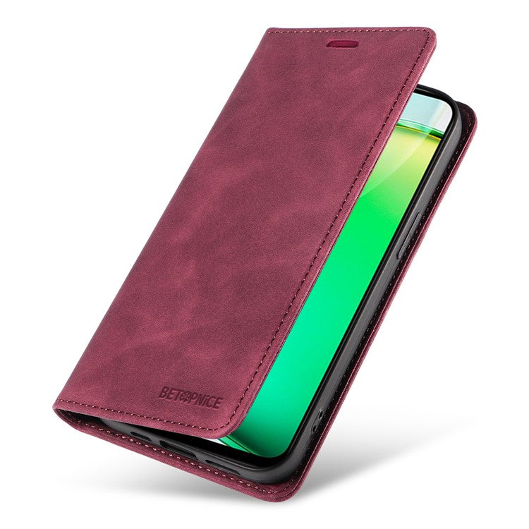 BETOPNICE 003 For vivo Y28 4G / iQOO Z9x 5G Case RFID Blocking Leather Phone Cover - Red