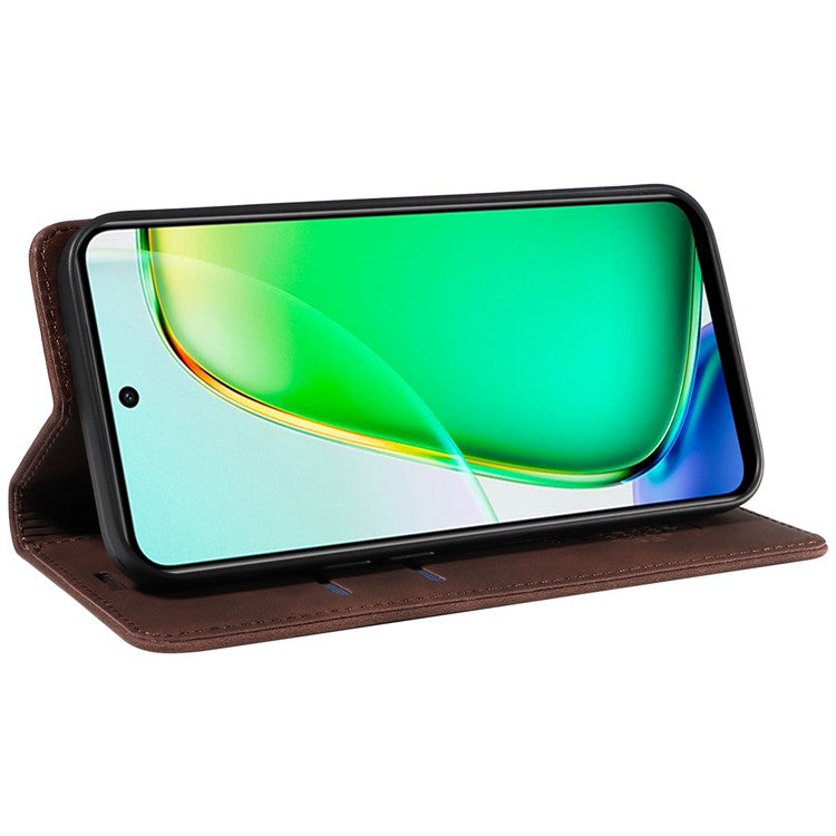 BETOPNICE 003 For vivo Y28 4G / iQOO Z9x 5G Case RFID Blocking Leather Phone Cover - Brown