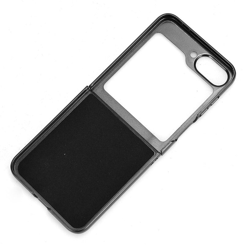 For Samsung Galaxy Z Flip6 5G Case Crocodile Texture Leather+PC Folding Phone Cover - Blue