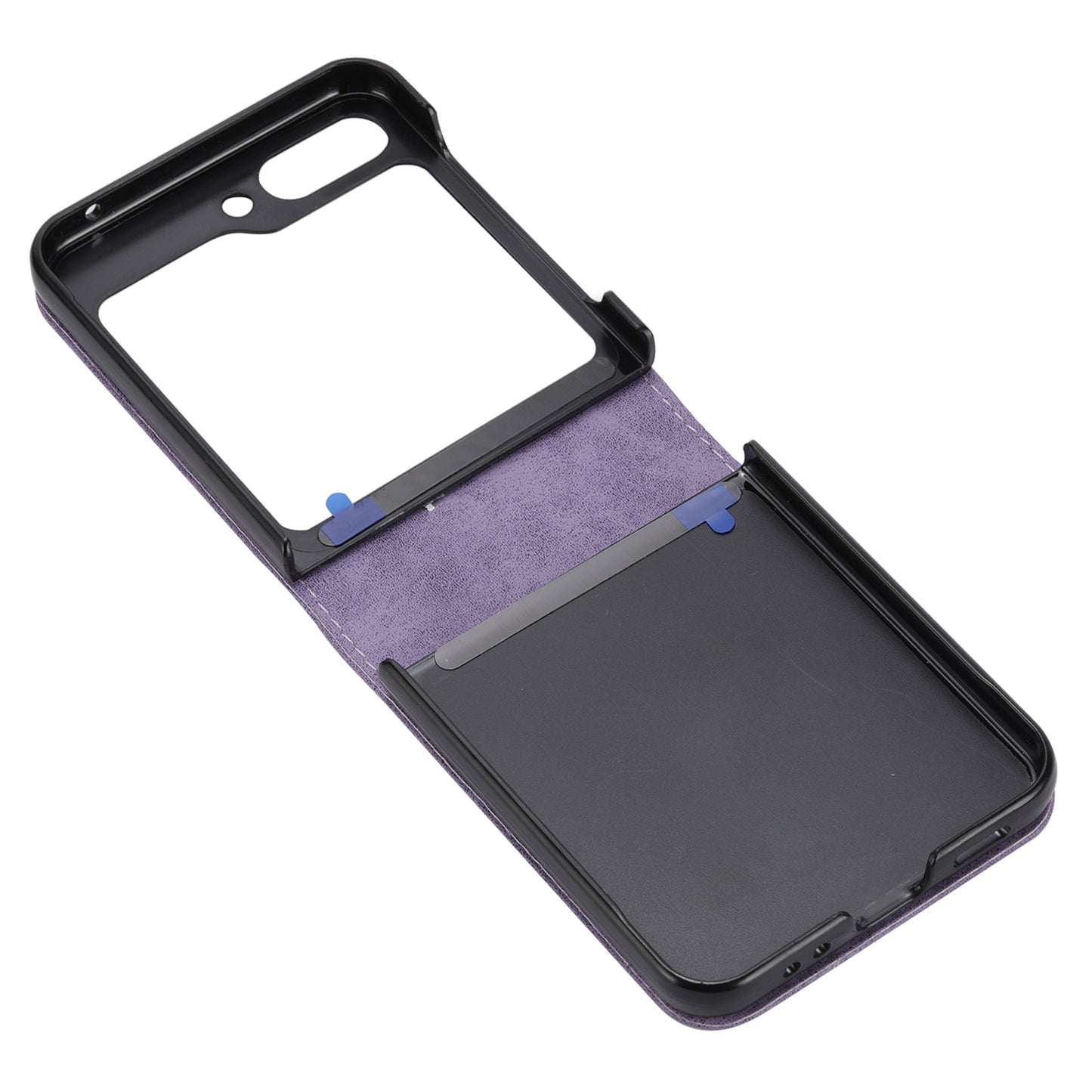DF-05 For Samsung Galaxy Z Flip6 5G Case PU Leather Magnetic Closure Phone Cover - Purple